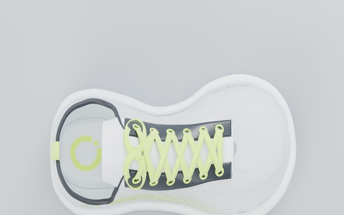 Top-down render showing the lacing and sockliner